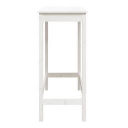 Berkfield Home Beautiful Bar Table White 100x50x110 cm Solid Wood Pine - Size: 100 x 50 x 110 cm - thumbnail 6