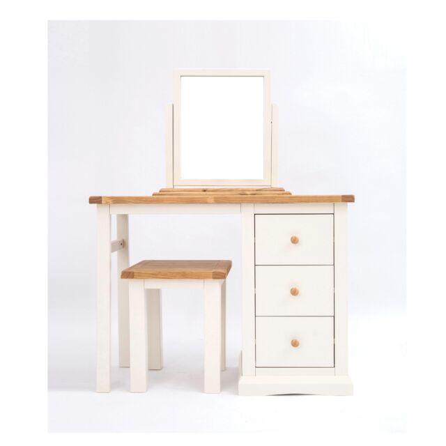 Cabinet Bits Castelli 3 Drawer Dressing Table Set Wood Knob in Off-White - image 1