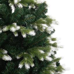 Berkfield Home Beautiful Artificial Hinged Christmas Tree with Flocked Snow 240 cm in Green - thumbnail 4