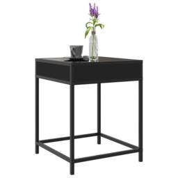 Berkfield Home Coffee Table with Infinity LED Black 40x40x51 cm - Size: 40 x 40 x 51 cm - thumbnail 5