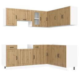 Berkfield Home Elegant 11 Piece Kitchen Cabinet Set Lucca Artisan Oak Engineered Wood in Brown - thumbnail 3