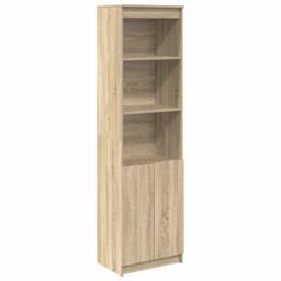 Berkfield Home Highboard Sonoma Oak 50x35x180 cm Engineered Wood in Light Tan - Size: 50 x 35 x 180 cm - thumbnail 2
