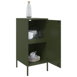 Berkfield Home Sideboards 2 pcs Olive Green 36x39x79 cm Steel - Size: 36 x 39 x 79 cm - thumbnail 5