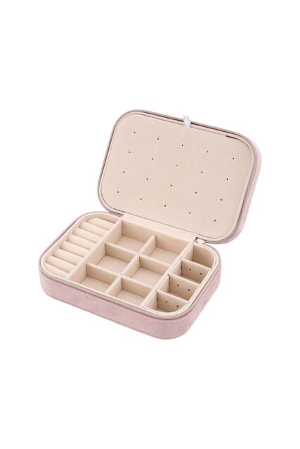 SHEONLY Women's Portable Multi-functional Jewellery Storage Box in Pink - image 1