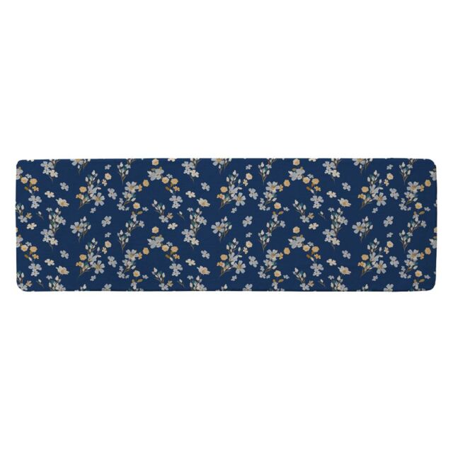 Benjamin Tate Design Blue & Yellow Bunches Runner Rug in Natural - Size: 67 cm x 230 cm - image 1