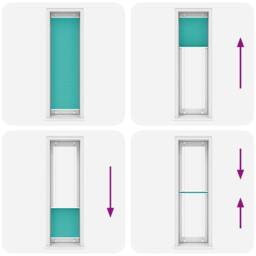 Berkfield Home Pleated Blind Petrol Green 60x200 cm Fabric Width 59.4 cm Polyester in Turquoise - thumbnail 5
