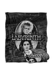 Jim Henson Labyrinth Silver Portrait Maze Silky Touch Super Soft Throw Blanket 152 X 127 cm in White - thumbnail 2