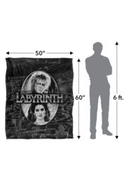 Jim Henson Labyrinth Silver Portrait Maze Silky Touch Super Soft Throw Blanket 152 X 127 cm in White - thumbnail 5