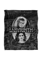 Jim Henson Labyrinth Silver Portrait Maze Silky Touch Super Soft Throw Blanket 152 X 127 cm in White