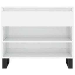 Berkfield Home Shoe Cabinet High Gloss White 70x36x60 cm Engineered Wood - Size: 70 x 36 x 60 cm - thumbnail 5