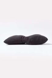 Homescapes Faux Suede Back Support Cushion in Black - thumbnail 4