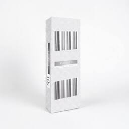 KDMD Silver Metallic Taper Candle - Elegant, Reflective, Steady Burn - thumbnail 3