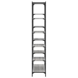 Berkfield Home Bookshelf Grey Sonoma 100x32x170 cm Engineered Wood & Iron - Size: 100 x 32 x 170 cm - thumbnail 5