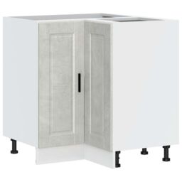 Berkfield Home Kitchen Corner Base Cabinet¬†Porto Concrete Grey Engineered Wood - thumbnail 2