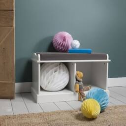 Nöa and Nani Stockholm Storage Bench in White - thumbnail 1