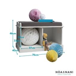 Nöa and Nani Stockholm Storage Bench in White - thumbnail 7