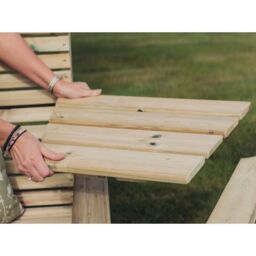 Churnet Valley Garden Furniture Ltd Angled Tray For Connecting Companion Set - Timber - NB Tray only in Brown - thumbnail 3