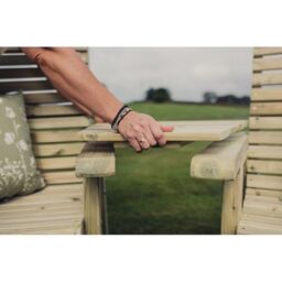 Churnet Valley Garden Furniture Ltd Angled Tray For Connecting Companion Set - Timber - NB Tray only in Brown - thumbnail 4