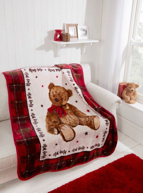 Rapport Home Hug Me Bear Duvet Cover Set with Pillowcase in Red - Size: Single - image 1