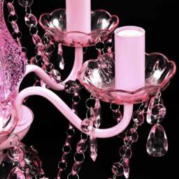 Berkfield Home Crystal Light 5 Bulbs Pink - thumbnail 6