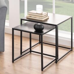 Furniture To Go Seaford Nest of Tables in Ash Black - thumbnail 4
