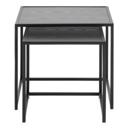 Furniture To Go Seaford Nest of Tables in Ash Black - thumbnail 3