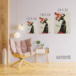 "Artery8 Jane Avril Snake Dress Portrait Canvas Wall Art Print Lautrec - Size: W18"" x H24""" - thumbnail 4