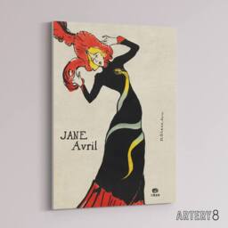 "Artery8 Jane Avril Snake Dress Portrait Canvas Wall Art Print Lautrec - Size: W18"" x H24""" - thumbnail 2