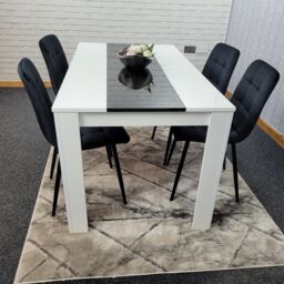KOSY KOALA Modern Dining Table Set With 4 Black Chairs Dining Room Furniture - thumbnail 6