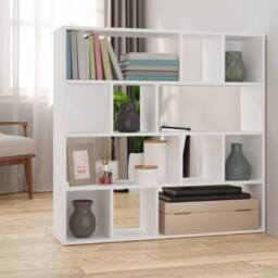 Berkfield Home Decorative Book Cabinet/Room Divider White 105x24x102 cm - Size: 105 x 24 x 102 cm - thumbnail 2