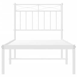 Berkfield Home Metal Bed Frame with Headboard White 80x200 cm - thumbnail 5