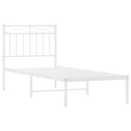 Berkfield Home Metal Bed Frame with Headboard White 80x200 cm - thumbnail 4