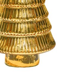 Ivyline Juniper Gold Glass Tree - H41cm W18cm - 2 other Colours & 2 Sizes Available - Hand finished - 2024 star performer in Metallic Gold - thumbnail 3
