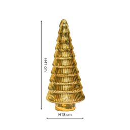 Ivyline Juniper Gold Glass Tree - H41cm W18cm - 2 other Colours & 2 Sizes Available - Hand finished - 2024 star performer in Metallic Gold - thumbnail 5