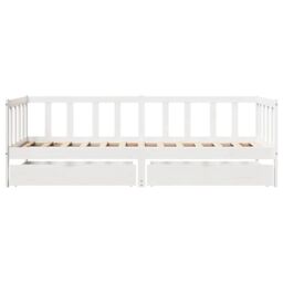 Berkfield Home Daybed with Drawers without Mattress White 80x200 cm Solid Wood - thumbnail 4