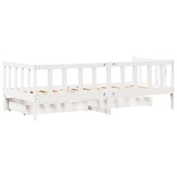 Berkfield Home Daybed with Drawers without Mattress White 80x200 cm Solid Wood - thumbnail 8