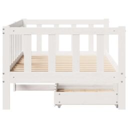 Berkfield Home Daybed with Drawers without Mattress White 80x200 cm Solid Wood - thumbnail 7