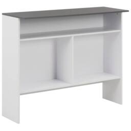 Berkfield Home Decorative Bar Table with 2 Table Tops White & Grey 130x40x120 cm - Size: 130 x 40 x 120 cm - thumbnail 8
