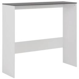 Berkfield Home Decorative Bar Table with 2 Table Tops White & Grey 130x40x120 cm - Size: 130 x 40 x 120 cm - thumbnail 7