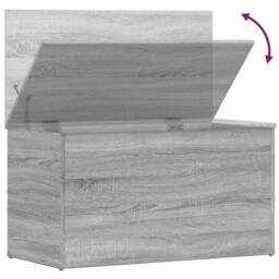 Berkfield Home Storage Chest Grey Sonoma 84x42x46 cm Engineered Wood - Size: 84 x 42 x 46 cm - thumbnail 8