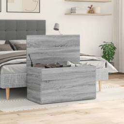 Berkfield Home Storage Chest Grey Sonoma 84x42x46 cm Engineered Wood - Size: 84 x 42 x 46 cm - thumbnail 1