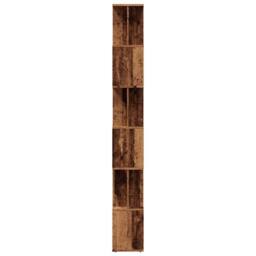 Berkfield Home Book Cabinet Old Wood 80x24x192 cm Engineered Wood in Brown - Size: 80 x 24 x 192 cm - thumbnail 5