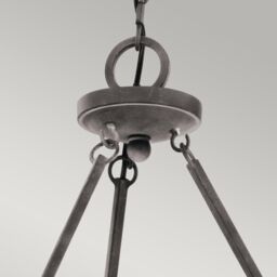 Netlighting Taulbee 6 Light Chandelier Zinc Finish E14 in Grey - thumbnail 2