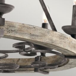 Netlighting Taulbee 6 Light Chandelier Zinc Finish E14 in Grey - thumbnail 4