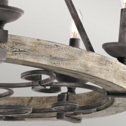 Netlighting Taulbee 6 Light Chandelier Zinc Finish E14 in Grey - thumbnail 3