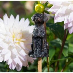 Jardinopia Labrador Cane or Stake Topper Pot Buddy - L5 x W4 x H7.5 cm in Bronze - thumbnail 5