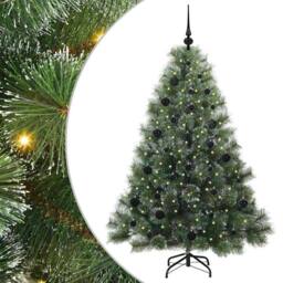 Berkfield Home Realistic Artificial Christmas Tree with 150 LEDs Green 150 cm PE - thumbnail 3
