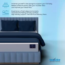 Bedzonline 5FT Certified Therma-Pure Memory Foam Mattress - 7 Zone Medium Firm Support in White - Size: King - thumbnail 9