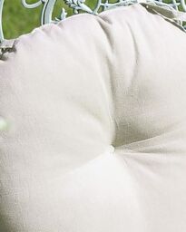Dibor Set of 4 Grey Round Outdoor Chair Seat Pad Garden Cushions Dia 40cm - Size: 40 cm x 40 cm - thumbnail 3