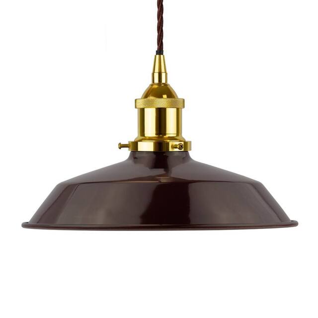 SE Home Burgundy Red Small Trinity Metal Pendant Light - Gold - Brown Twisted - image 1